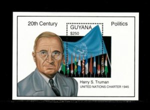 Guyana 1993 - President Harry S Truman - Souvenir Stamp Sheet Scott #2682 - MNH