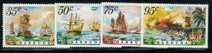 Barbuda Scott 209-212 MNH Old Ships  Complete Set