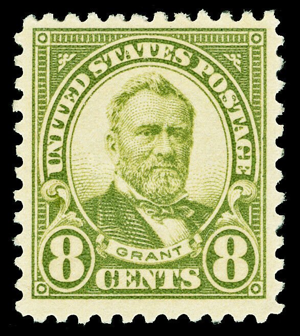 Scott 560 1923 8c Grant Perforated 11 Flat Plate Issue Mint VF OG LH Cat $37.50