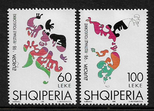 Albania #2558-9 MNH Set - Europa - Folk Festivals