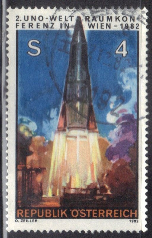 AUSTRIA  SC #1219   4s  1982  ROCKET LIFTING OFF   SEE SCAN