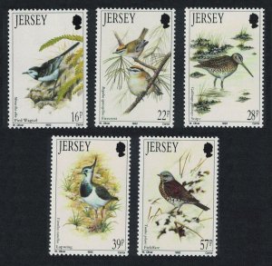 Jersey Wagtail Firecrest Snipe Lapwing Winter Birds 5v 1992 MNH SG#568-572