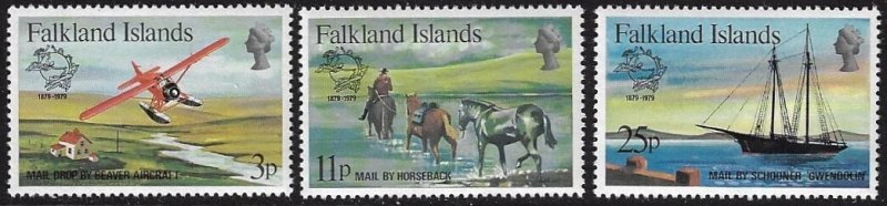 EDSROOM-19704 Falkland Islands 295-297 MNH 1979 Complete Mail Delivery