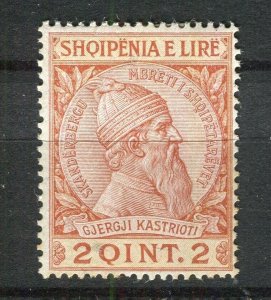 ALBANIA; 1913 early Skanderbeg issue fine Mint hinged 2q. value