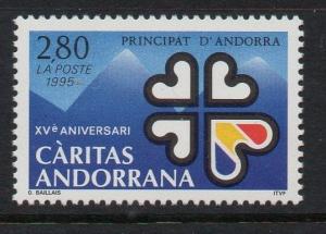 Andorra French 1995 Caritas VF MNH (450)