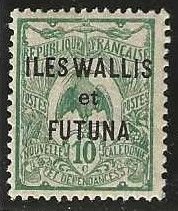 Wallis & Futuna,  7,  mint,  hinge remnant,   1922.  (f252)