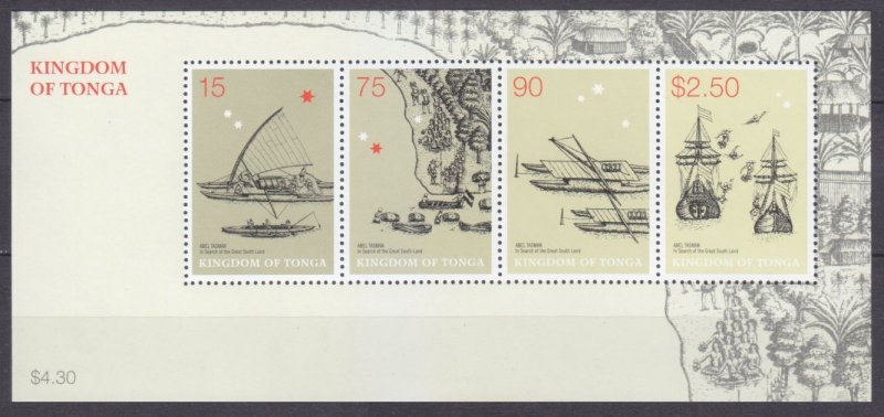 2003 Tonga 1651-1654/B45 Ships with sails 7,50 €