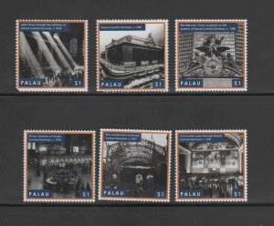 PALAU #1143a-f  2013 N.Y GRAND CENTRAL TERMINAL    MINT VF NH O.G