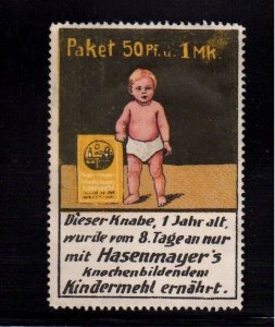 German Advertising Stamp- Hasenmayer's Nutritional Flour for Children