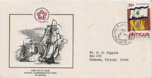 Antigua, First Day Cover, Americana, Flags