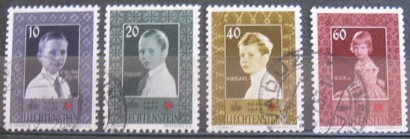 Liechtenstein #293-296 Used Set- SCV=$13.55