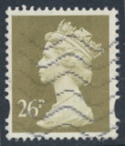 GB  Machin 26p SG Y1692 2 bands Used SC# MH256  see scans & details