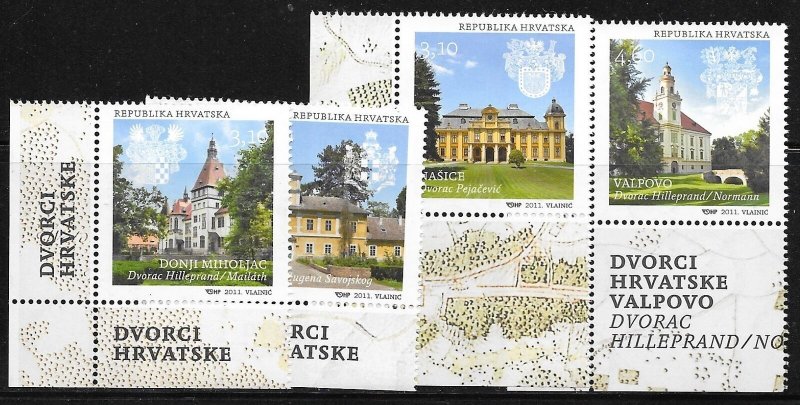 CROATIA SC 803-6 NH issue of 2011 - CASTLES