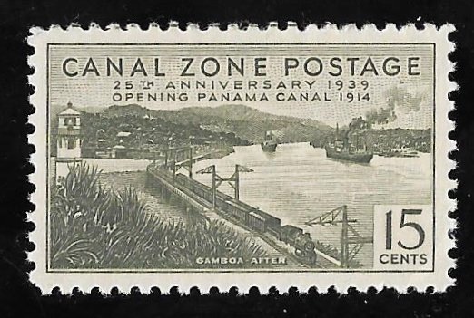 CANAL ZONE 131 15 cents 25th Anniversary Stamp Mint OG NH EGRADED XF 90 XXF