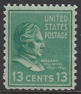 United States, Scott #818; 13c Millard Fillmore, MNH