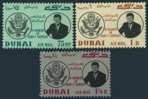 Dubai C25-C27 A,B,C27a,MNH. John F.Kennedy,US Seal,1964