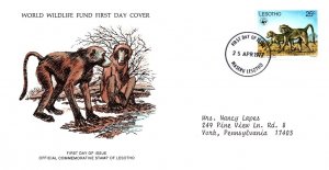 Worldwide First Day Cover, World Life Fund, Lesotho