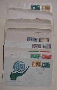 TURKEY   FDC  17 DIFF.   1958-1963 CACHET  UNADDRESSED