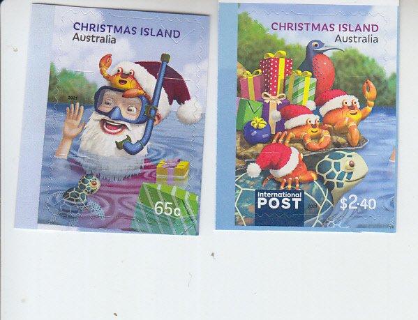 2021 Christmas Island Christmas (2 SA)  (Scott 617-18) MNH