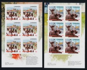 Canada 2702a-3a Bottom Booklet Panes MNH Black History, Hogan's Alley