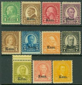 EDW1949SELL : USA 1929 Scott #658-68 Mint NH Complete set PO Fresh Catalog $431.