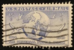 US #C43 Used Single UPU SCV $.25 L21