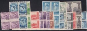 US 752-771 Set Of 20 Farley Mint Positions No Gum VF Center Line Or Cross Gut...