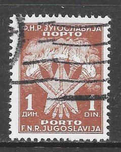 Yugoslavia J67: 1d Torches and Star, used, F-VF
