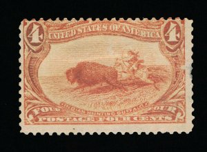 VERY AFFORDABLE GENUINE SCOTT #287 MINT OG H 1898 4¢ TRANS-MISS EXPO  #11644