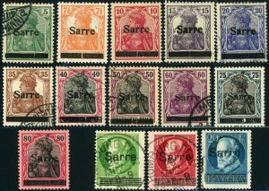 SAAR Saargebiet Postage Stamp Collection EUROPE 1920 Germany Used MLH