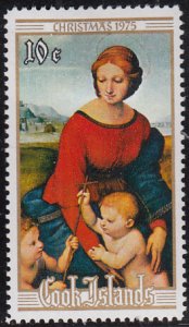 Cook Islands 1975 MH Sc #438 10c Madonna in the Field Raphael Christmas