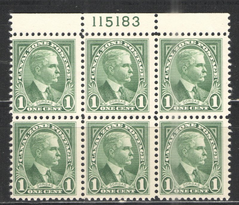 Canal Zone 1928-40 Sc# 105 MNH F - MNH Plate block of 6