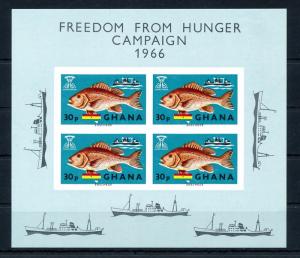 [47963] Ghana 1966 Marine life Fish Hunger MNH Sheet