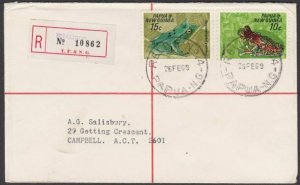 PAPUA NEW GUINEA 1969 Registered cover - RELIEF No.4 used at BUAMBUB........M225