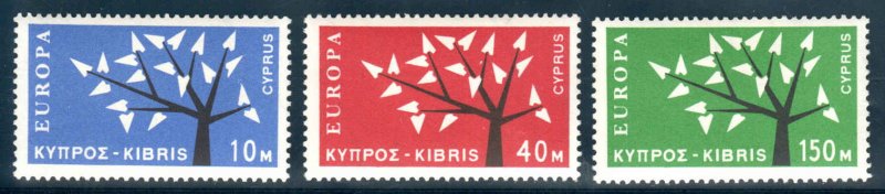 Cyprus  #219-221  Mint LH CV $76.25