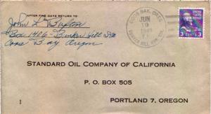 United States Oregon Bunker Hill Rur. Sta. Coos Bay 1948 4-bar  1945-1949.