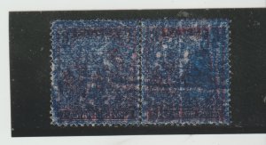 Loewenburg Decalcomania Essay 3¢ Red Over Blue Printed on Goldbeater Skin Paper