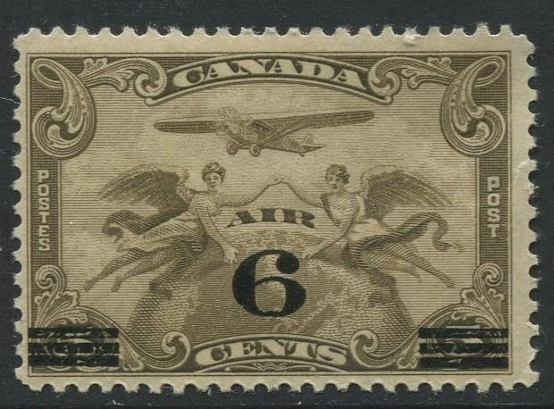 Canada - Scott C3 - Air Mail Overprint - 1932 - MLH - Single 6c Stamp