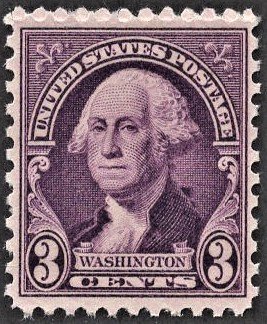 US 720 MNH VF 3 Cent Washington Deep Violet