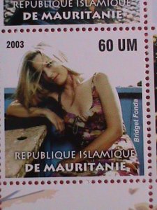 MAURITANIA  STAMP-2003-FAMOUS ACTRESSES-MNH STAMP SHEET -RARE