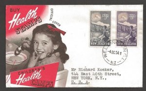 1954 New Zealand Children Health FDC