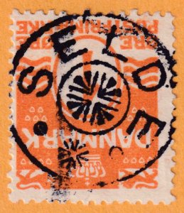 DENMARK 57 USED WITH SELDE STAR CANCEL - DEN-57