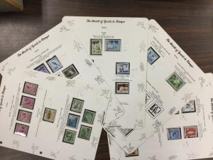 JAPAN 1947-1958 Sports on Stamps topical Stamp collection, F-VF, MNH. CV $319.