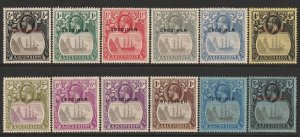 ASCENSION 1924 Ship set ½d to 3/- SPECIMEN. SG 10-20s cat £1000. Rare set.