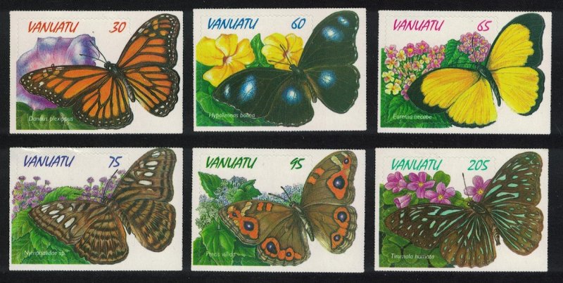 Vanuatu Butterflies 6v self-adhesive SG#777-782