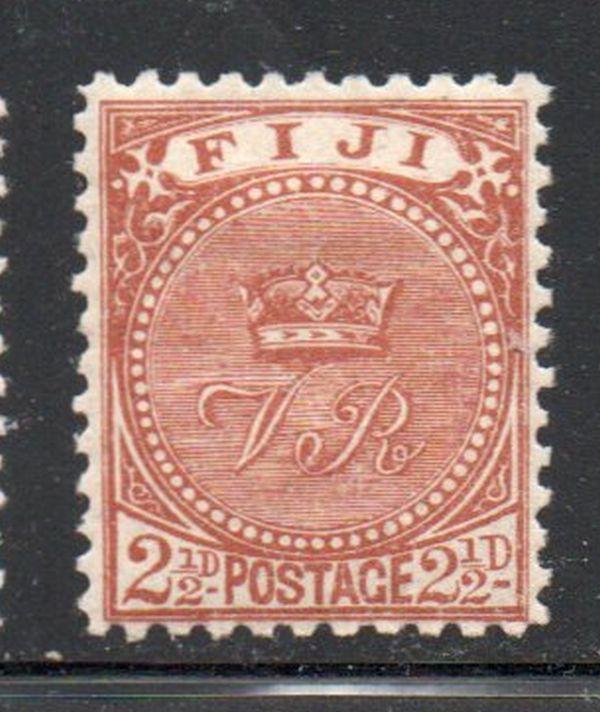 Fiji Sc 57 1891 2 1./2d red brown Crown stamp mint