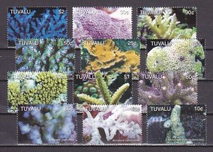 Tuvalu, Scott cat. 995-1006. Corals Definitive issue. ^