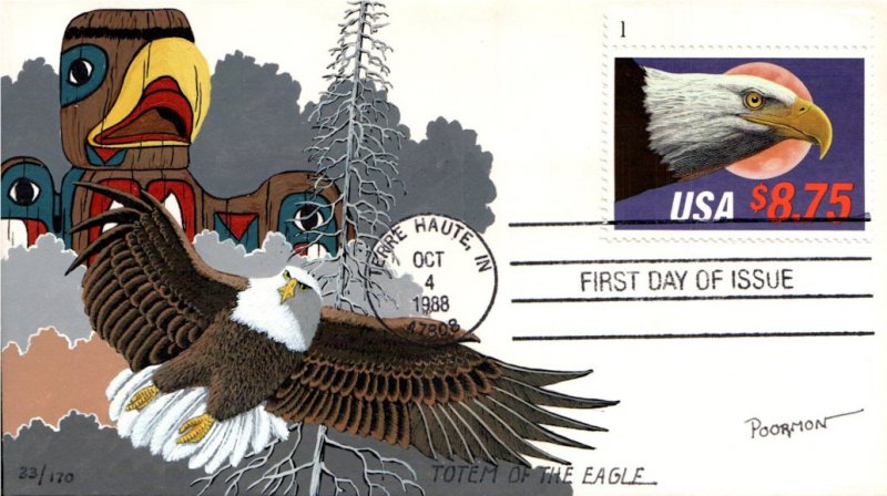 #2394 Eagle and Moon Plate Poormon FDC