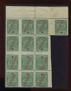 16T42S Western Union Telegraph Tete-Beche Gutter Specimen Booklet Pane of Stamps