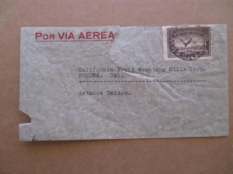 1932? Argentina To USA Early Airmail Cover With Scott # C14  (XX96)